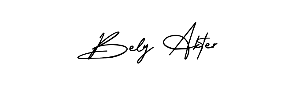 Make a beautiful signature design for name Bely Akter. With this signature (AmerikaSignatureDemo-Regular) style, you can create a handwritten signature for free. Bely Akter signature style 3 images and pictures png
