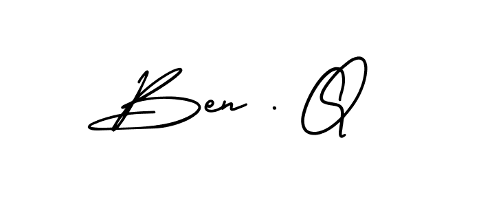 Ben . Q stylish signature style. Best Handwritten Sign (AmerikaSignatureDemo-Regular) for my name. Handwritten Signature Collection Ideas for my name Ben . Q. Ben . Q signature style 3 images and pictures png