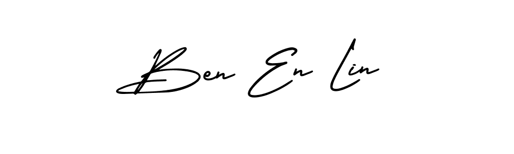 Similarly AmerikaSignatureDemo-Regular is the best handwritten signature design. Signature creator online .You can use it as an online autograph creator for name Ben En Lin. Ben En Lin signature style 3 images and pictures png