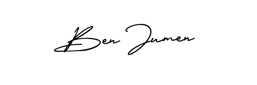 Similarly AmerikaSignatureDemo-Regular is the best handwritten signature design. Signature creator online .You can use it as an online autograph creator for name Ben Jumen. Ben Jumen signature style 3 images and pictures png