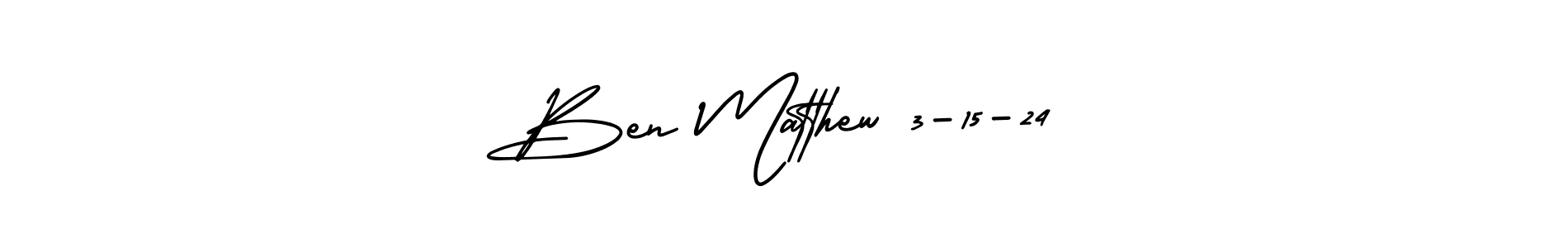 It looks lik you need a new signature style for name Ben Matthew 3-15-24. Design unique handwritten (AmerikaSignatureDemo-Regular) signature with our free signature maker in just a few clicks. Ben Matthew 3-15-24 signature style 3 images and pictures png