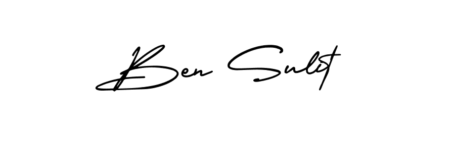 The best way (AmerikaSignatureDemo-Regular) to make a short signature is to pick only two or three words in your name. The name Ben Sulit include a total of six letters. For converting this name. Ben Sulit signature style 3 images and pictures png