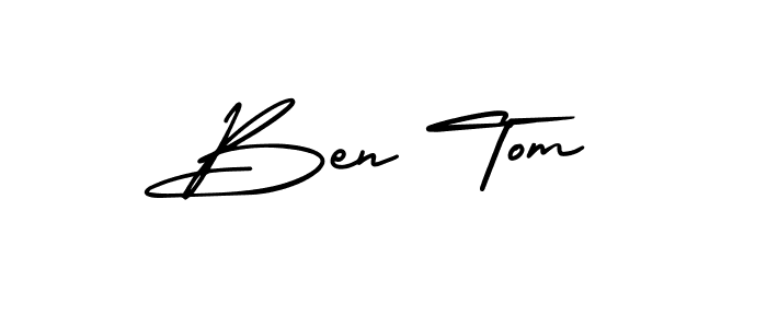 How to make Ben Tom signature? AmerikaSignatureDemo-Regular is a professional autograph style. Create handwritten signature for Ben Tom name. Ben Tom signature style 3 images and pictures png