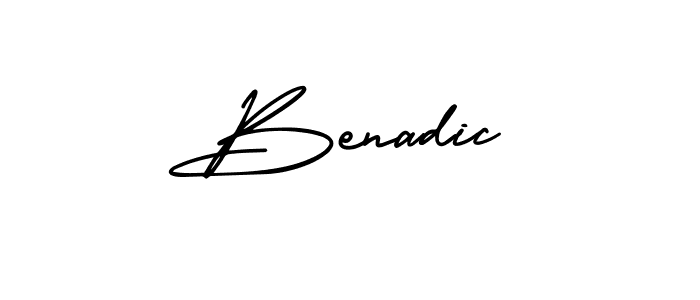 Use a signature maker to create a handwritten signature online. With this signature software, you can design (AmerikaSignatureDemo-Regular) your own signature for name Benadic. Benadic signature style 3 images and pictures png