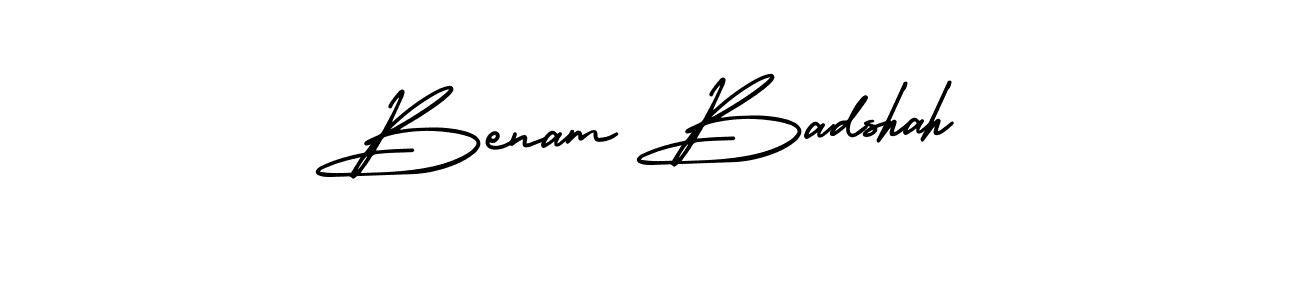 Benam Badshah stylish signature style. Best Handwritten Sign (AmerikaSignatureDemo-Regular) for my name. Handwritten Signature Collection Ideas for my name Benam Badshah. Benam Badshah signature style 3 images and pictures png