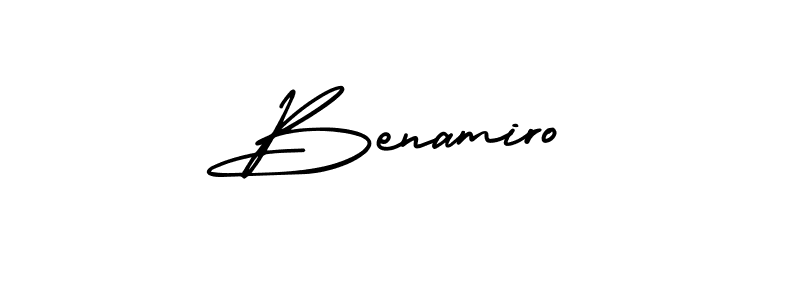 How to make Benamiro signature? AmerikaSignatureDemo-Regular is a professional autograph style. Create handwritten signature for Benamiro name. Benamiro signature style 3 images and pictures png
