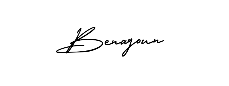 The best way (AmerikaSignatureDemo-Regular) to make a short signature is to pick only two or three words in your name. The name Benayoun include a total of six letters. For converting this name. Benayoun signature style 3 images and pictures png