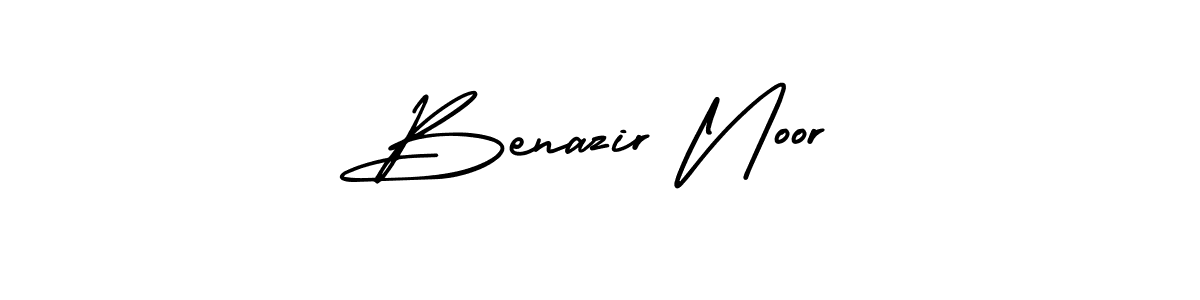 Benazir Noor stylish signature style. Best Handwritten Sign (AmerikaSignatureDemo-Regular) for my name. Handwritten Signature Collection Ideas for my name Benazir Noor. Benazir Noor signature style 3 images and pictures png