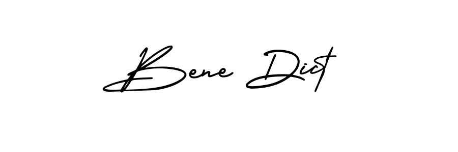 How to make Bene Dict signature? AmerikaSignatureDemo-Regular is a professional autograph style. Create handwritten signature for Bene Dict name. Bene Dict signature style 3 images and pictures png