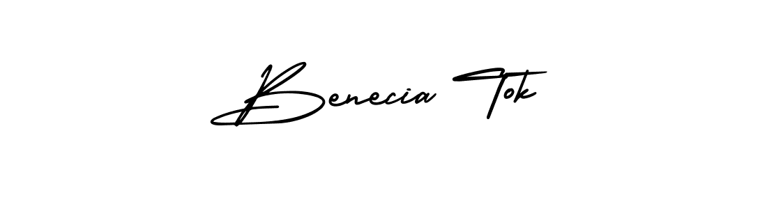 AmerikaSignatureDemo-Regular is a professional signature style that is perfect for those who want to add a touch of class to their signature. It is also a great choice for those who want to make their signature more unique. Get Benecia Tok name to fancy signature for free. Benecia Tok signature style 3 images and pictures png
