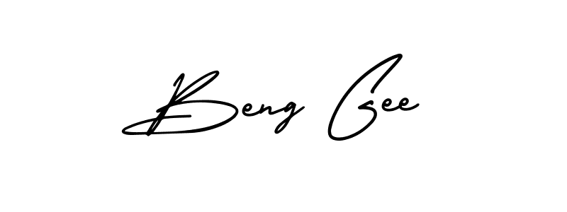 Design your own signature with our free online signature maker. With this signature software, you can create a handwritten (AmerikaSignatureDemo-Regular) signature for name Beng Gee. Beng Gee signature style 3 images and pictures png