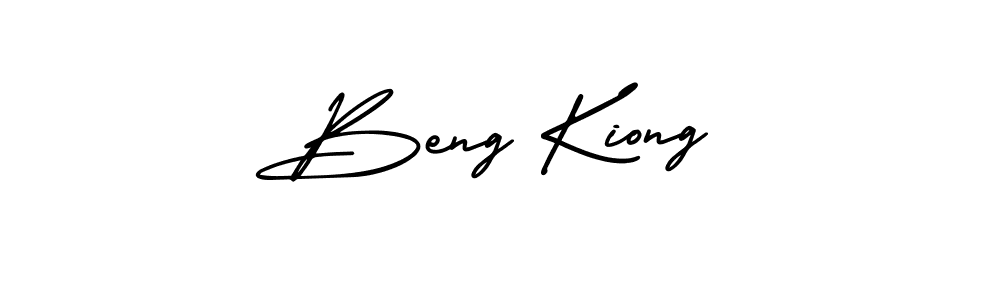 The best way (AmerikaSignatureDemo-Regular) to make a short signature is to pick only two or three words in your name. The name Beng Kiong include a total of six letters. For converting this name. Beng Kiong signature style 3 images and pictures png