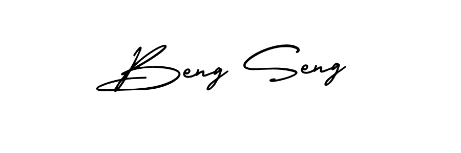 Design your own signature with our free online signature maker. With this signature software, you can create a handwritten (AmerikaSignatureDemo-Regular) signature for name Beng Seng. Beng Seng signature style 3 images and pictures png