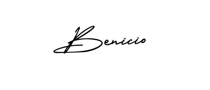 Best and Professional Signature Style for Benicio. AmerikaSignatureDemo-Regular Best Signature Style Collection. Benicio signature style 3 images and pictures png