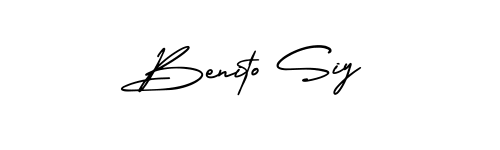 How to make Benito Siy name signature. Use AmerikaSignatureDemo-Regular style for creating short signs online. This is the latest handwritten sign. Benito Siy signature style 3 images and pictures png