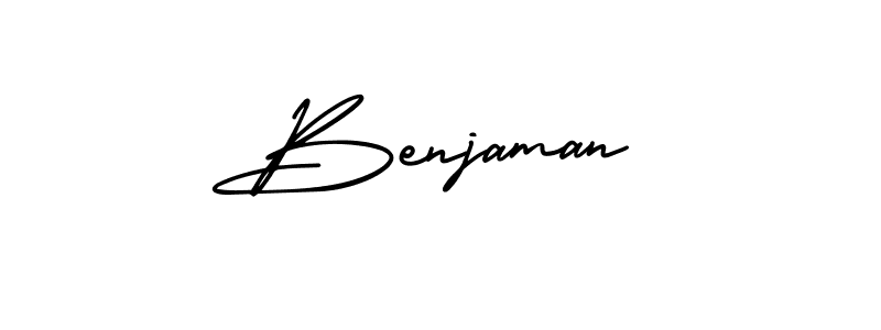 You should practise on your own different ways (AmerikaSignatureDemo-Regular) to write your name (Benjaman) in signature. don't let someone else do it for you. Benjaman signature style 3 images and pictures png