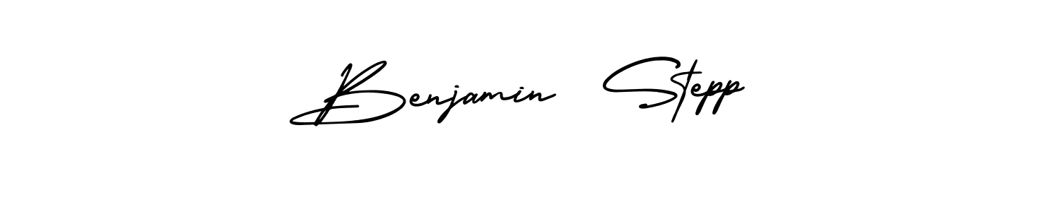 How to Draw Benjamin  Stepp signature style? AmerikaSignatureDemo-Regular is a latest design signature styles for name Benjamin  Stepp. Benjamin  Stepp signature style 3 images and pictures png
