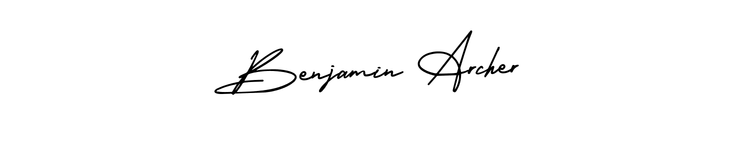 The best way (AmerikaSignatureDemo-Regular) to make a short signature is to pick only two or three words in your name. The name Benjamin Archer include a total of six letters. For converting this name. Benjamin Archer signature style 3 images and pictures png