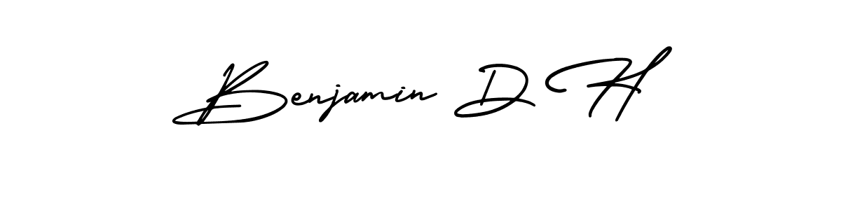 if you are searching for the best signature style for your name Benjamin D H. so please give up your signature search. here we have designed multiple signature styles  using AmerikaSignatureDemo-Regular. Benjamin D H signature style 3 images and pictures png