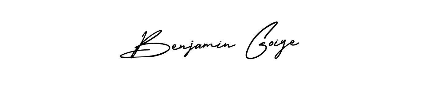 AmerikaSignatureDemo-Regular is a professional signature style that is perfect for those who want to add a touch of class to their signature. It is also a great choice for those who want to make their signature more unique. Get Benjamin Goiye name to fancy signature for free. Benjamin Goiye signature style 3 images and pictures png