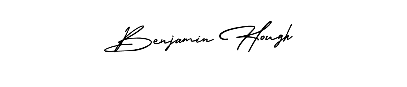 Use a signature maker to create a handwritten signature online. With this signature software, you can design (AmerikaSignatureDemo-Regular) your own signature for name Benjamin Hough. Benjamin Hough signature style 3 images and pictures png