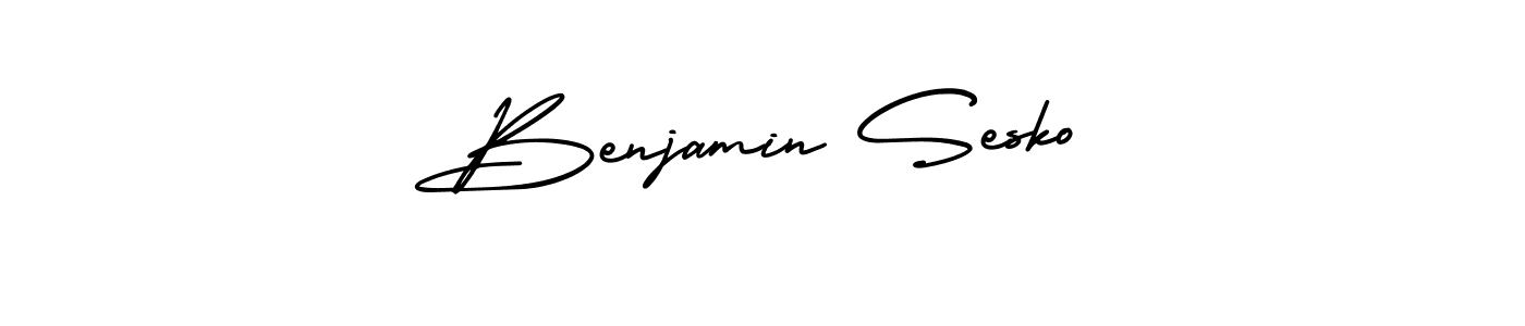 AmerikaSignatureDemo-Regular is a professional signature style that is perfect for those who want to add a touch of class to their signature. It is also a great choice for those who want to make their signature more unique. Get Benjamin Sesko name to fancy signature for free. Benjamin Sesko signature style 3 images and pictures png