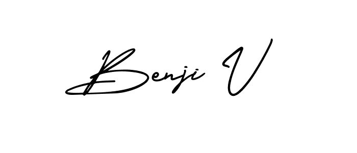 Best and Professional Signature Style for Benji V. AmerikaSignatureDemo-Regular Best Signature Style Collection. Benji V signature style 3 images and pictures png