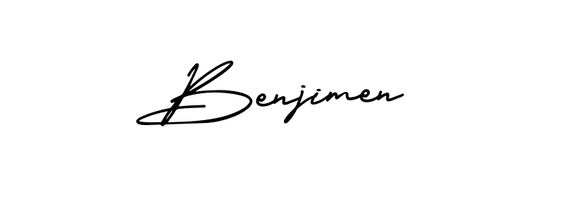 It looks lik you need a new signature style for name Benjimen. Design unique handwritten (AmerikaSignatureDemo-Regular) signature with our free signature maker in just a few clicks. Benjimen signature style 3 images and pictures png