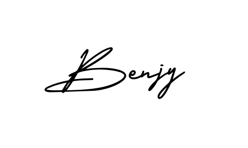 Best and Professional Signature Style for Benjy. AmerikaSignatureDemo-Regular Best Signature Style Collection. Benjy signature style 3 images and pictures png