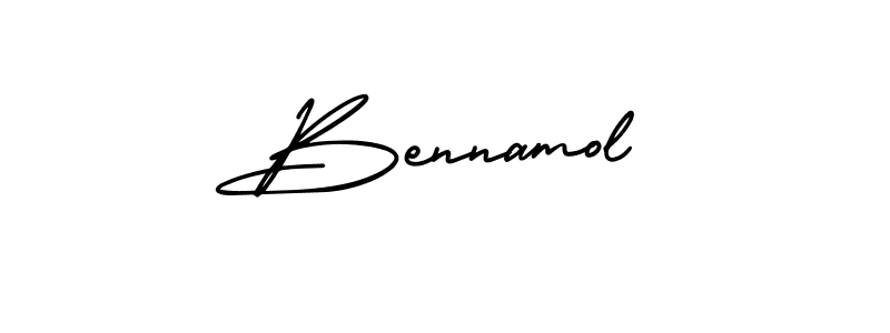 Use a signature maker to create a handwritten signature online. With this signature software, you can design (AmerikaSignatureDemo-Regular) your own signature for name Bennamol. Bennamol signature style 3 images and pictures png