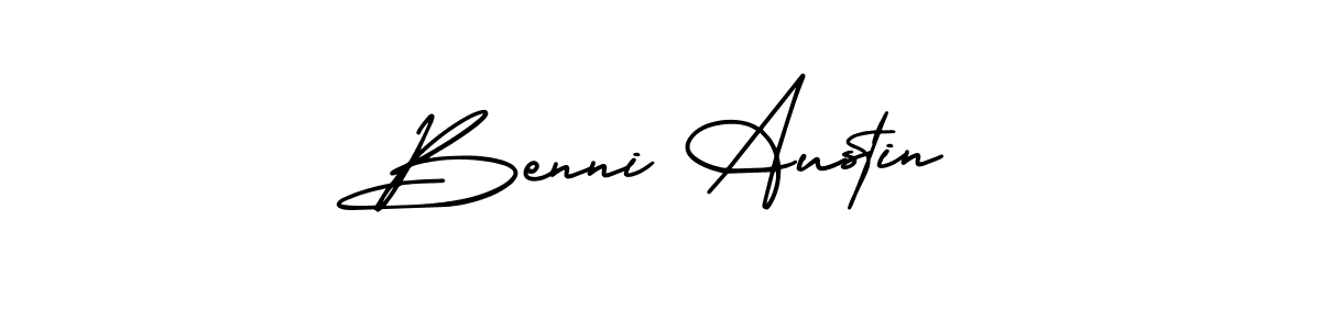 Benni Austin stylish signature style. Best Handwritten Sign (AmerikaSignatureDemo-Regular) for my name. Handwritten Signature Collection Ideas for my name Benni Austin. Benni Austin signature style 3 images and pictures png