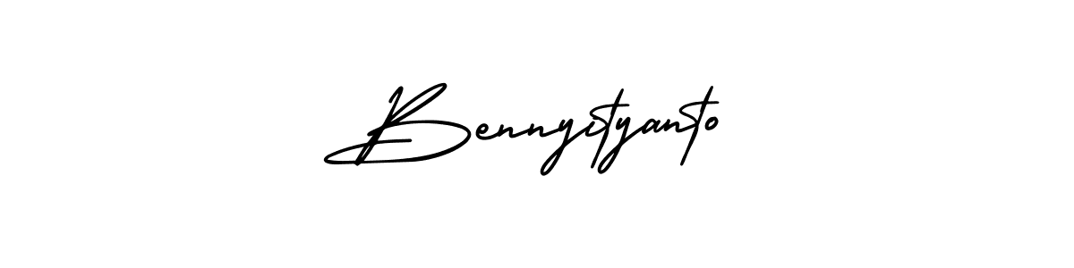 Use a signature maker to create a handwritten signature online. With this signature software, you can design (AmerikaSignatureDemo-Regular) your own signature for name Bennyityanto. Bennyityanto signature style 3 images and pictures png