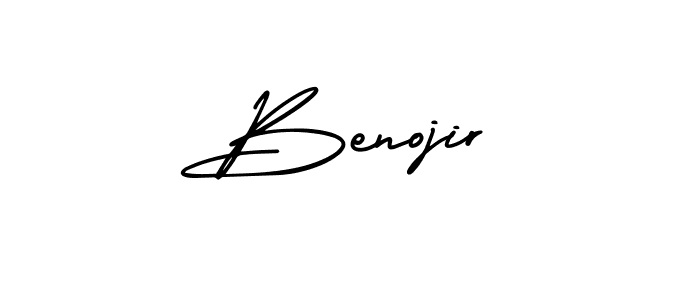 How to Draw Benojir signature style? AmerikaSignatureDemo-Regular is a latest design signature styles for name Benojir. Benojir signature style 3 images and pictures png