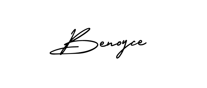 How to make Benoyce name signature. Use AmerikaSignatureDemo-Regular style for creating short signs online. This is the latest handwritten sign. Benoyce signature style 3 images and pictures png