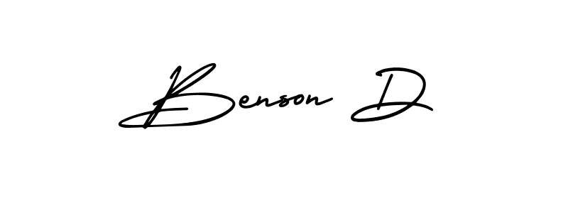 Benson D stylish signature style. Best Handwritten Sign (AmerikaSignatureDemo-Regular) for my name. Handwritten Signature Collection Ideas for my name Benson D. Benson D signature style 3 images and pictures png