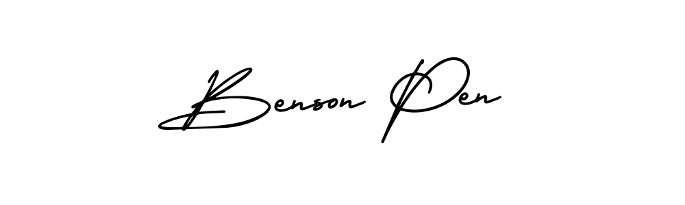 How to make Benson Pen name signature. Use AmerikaSignatureDemo-Regular style for creating short signs online. This is the latest handwritten sign. Benson Pen signature style 3 images and pictures png