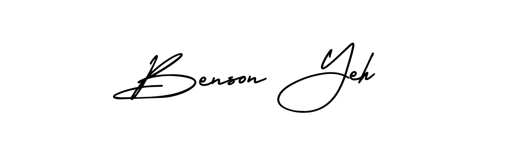 This is the best signature style for the Benson Yeh name. Also you like these signature font (AmerikaSignatureDemo-Regular). Mix name signature. Benson Yeh signature style 3 images and pictures png