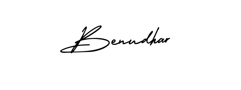 How to make Benudhar signature? AmerikaSignatureDemo-Regular is a professional autograph style. Create handwritten signature for Benudhar name. Benudhar signature style 3 images and pictures png