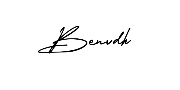 You should practise on your own different ways (AmerikaSignatureDemo-Regular) to write your name (Benvdh) in signature. don't let someone else do it for you. Benvdh signature style 3 images and pictures png