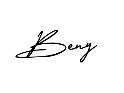 How to make Beny name signature. Use AmerikaSignatureDemo-Regular style for creating short signs online. This is the latest handwritten sign. Beny signature style 3 images and pictures png