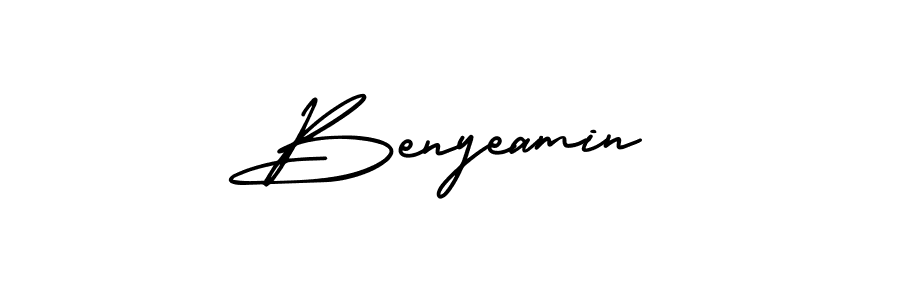 This is the best signature style for the Benyeamin name. Also you like these signature font (AmerikaSignatureDemo-Regular). Mix name signature. Benyeamin signature style 3 images and pictures png