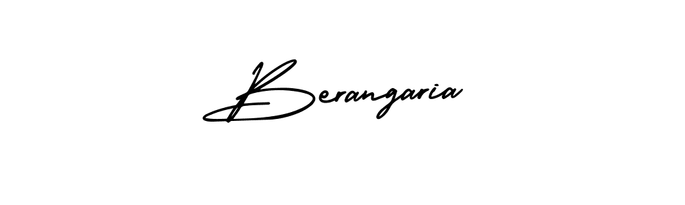 You should practise on your own different ways (AmerikaSignatureDemo-Regular) to write your name (Berangaria) in signature. don't let someone else do it for you. Berangaria signature style 3 images and pictures png