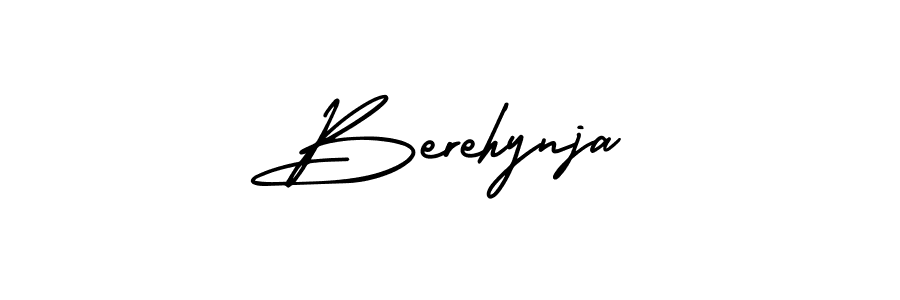 It looks lik you need a new signature style for name Berehynja. Design unique handwritten (AmerikaSignatureDemo-Regular) signature with our free signature maker in just a few clicks. Berehynja signature style 3 images and pictures png