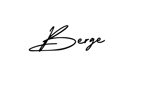 Make a beautiful signature design for name Berge. With this signature (AmerikaSignatureDemo-Regular) style, you can create a handwritten signature for free. Berge signature style 3 images and pictures png