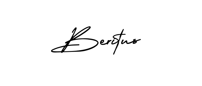 Use a signature maker to create a handwritten signature online. With this signature software, you can design (AmerikaSignatureDemo-Regular) your own signature for name Beritus. Beritus signature style 3 images and pictures png