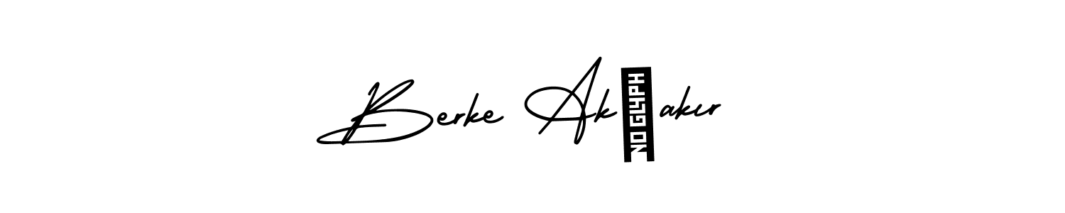 Design your own signature with our free online signature maker. With this signature software, you can create a handwritten (AmerikaSignatureDemo-Regular) signature for name Berke Akçakır. Berke Akçakır signature style 3 images and pictures png