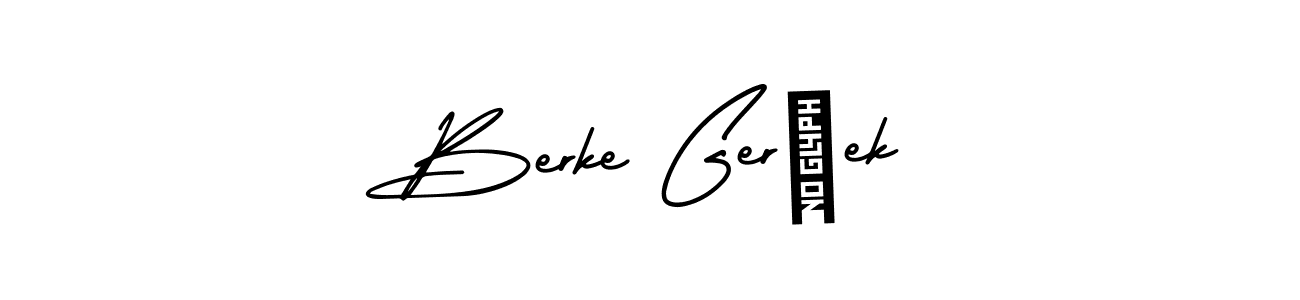 Design your own signature with our free online signature maker. With this signature software, you can create a handwritten (AmerikaSignatureDemo-Regular) signature for name Berke Gerçek. Berke Gerçek signature style 3 images and pictures png