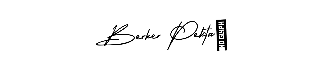 Use a signature maker to create a handwritten signature online. With this signature software, you can design (AmerikaSignatureDemo-Regular) your own signature for name Berker Pektaş. Berker Pektaş signature style 3 images and pictures png