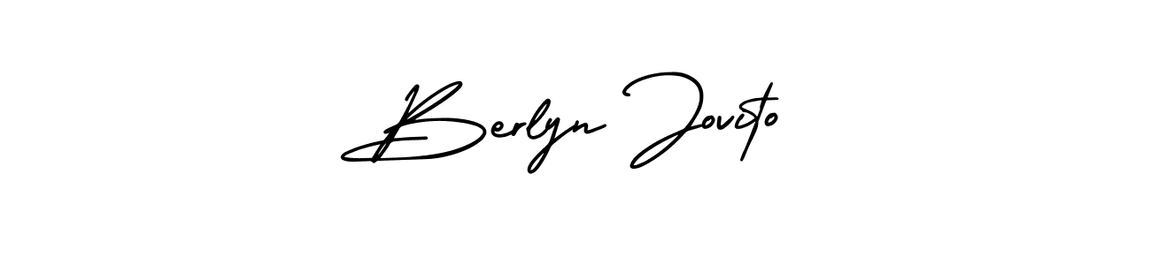 How to Draw Berlyn Jovito signature style? AmerikaSignatureDemo-Regular is a latest design signature styles for name Berlyn Jovito. Berlyn Jovito signature style 3 images and pictures png