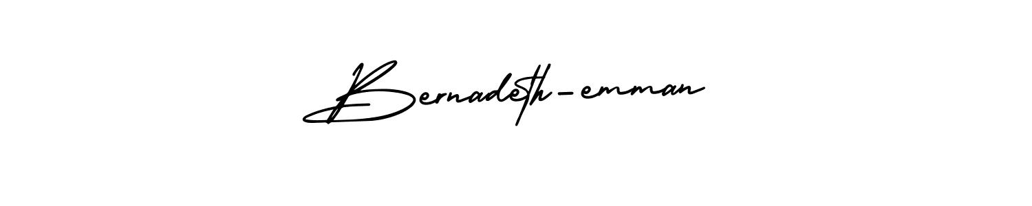Design your own signature with our free online signature maker. With this signature software, you can create a handwritten (AmerikaSignatureDemo-Regular) signature for name Bernadeth-emman. Bernadeth-emman signature style 3 images and pictures png